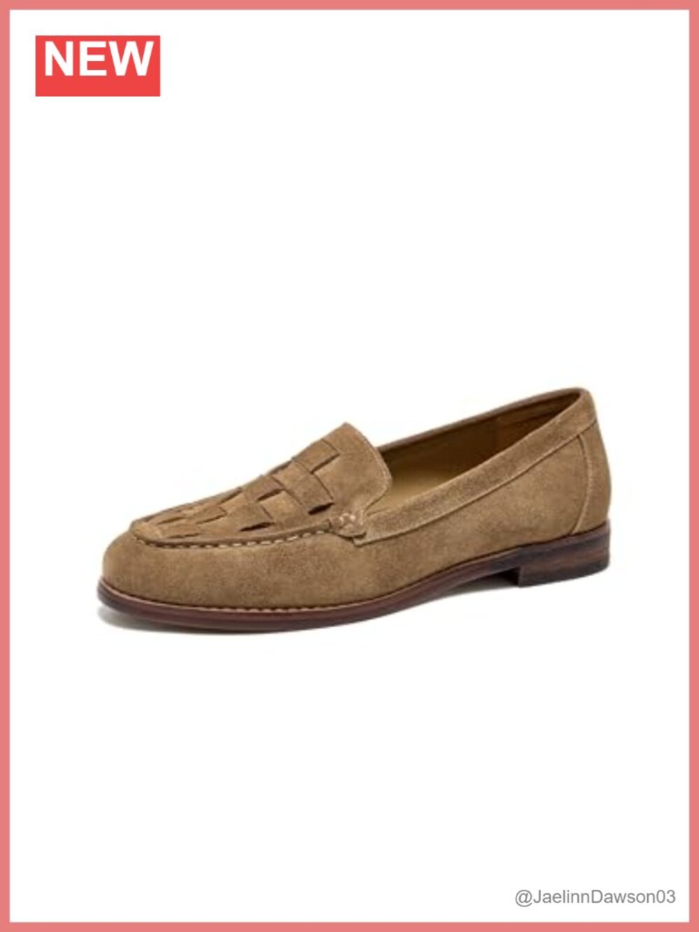 Women's Suede Loafers Woven Flats Slip On Comfortable Mocc